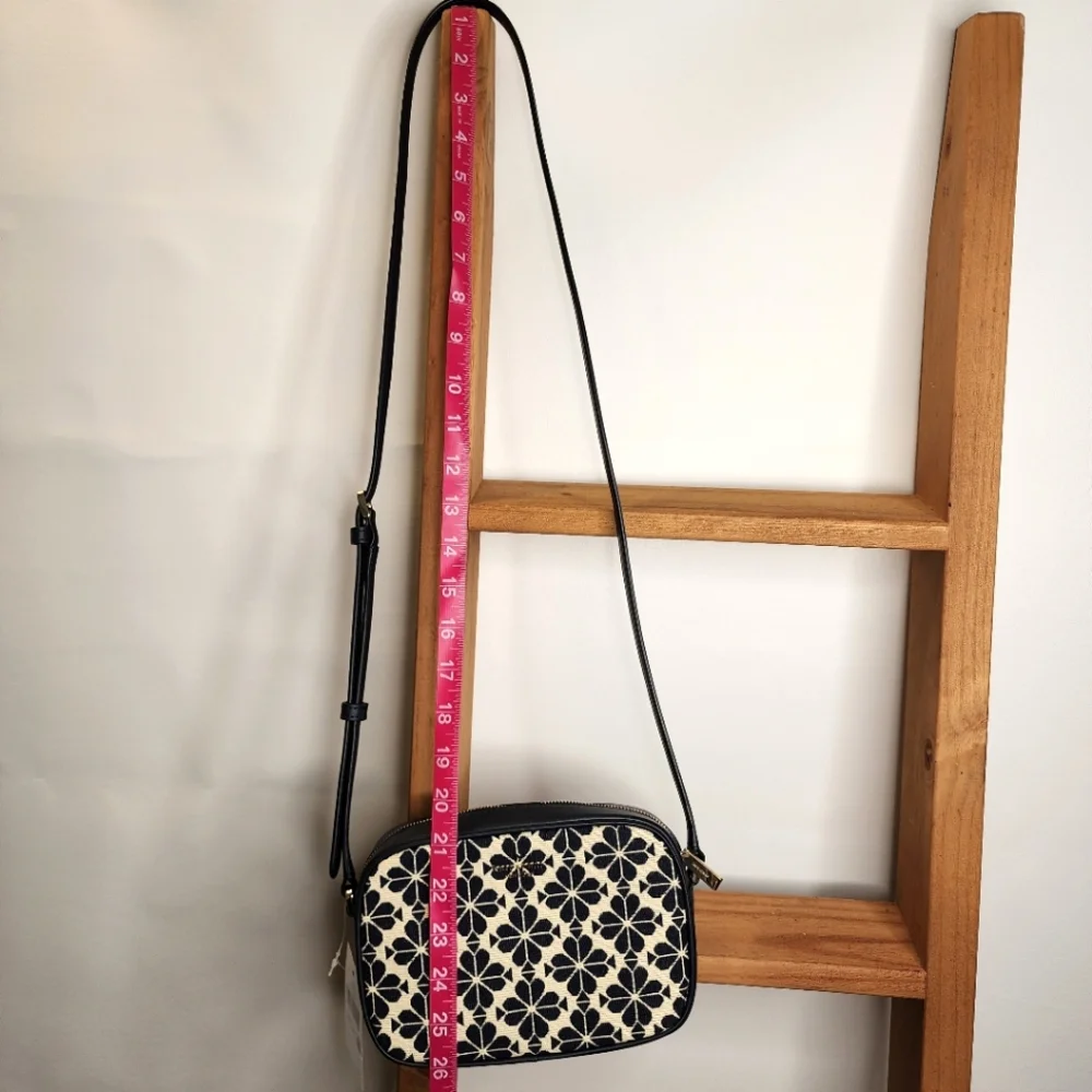 Kate Spade Crossbody Signature Purse Mini Camera Bag Navy Blue Spade Flower NEW